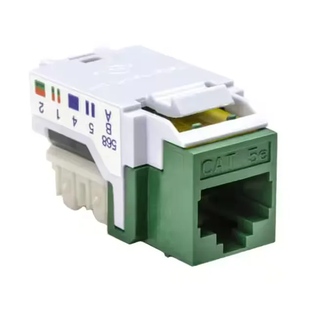 HellermannTyton RJ45FC5E-GRN — Modular / RJ Connectors